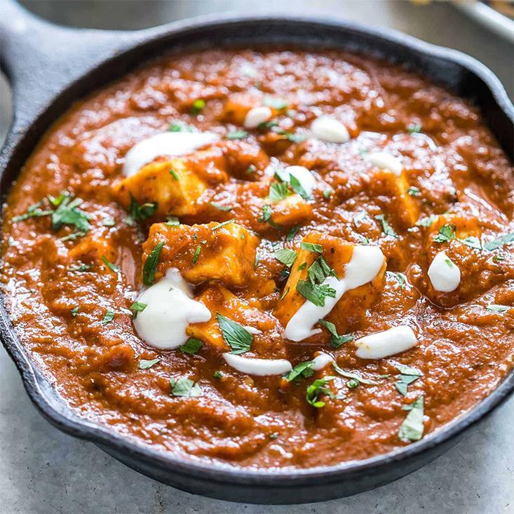 Paneer Butter Masala | with Rice and Naan